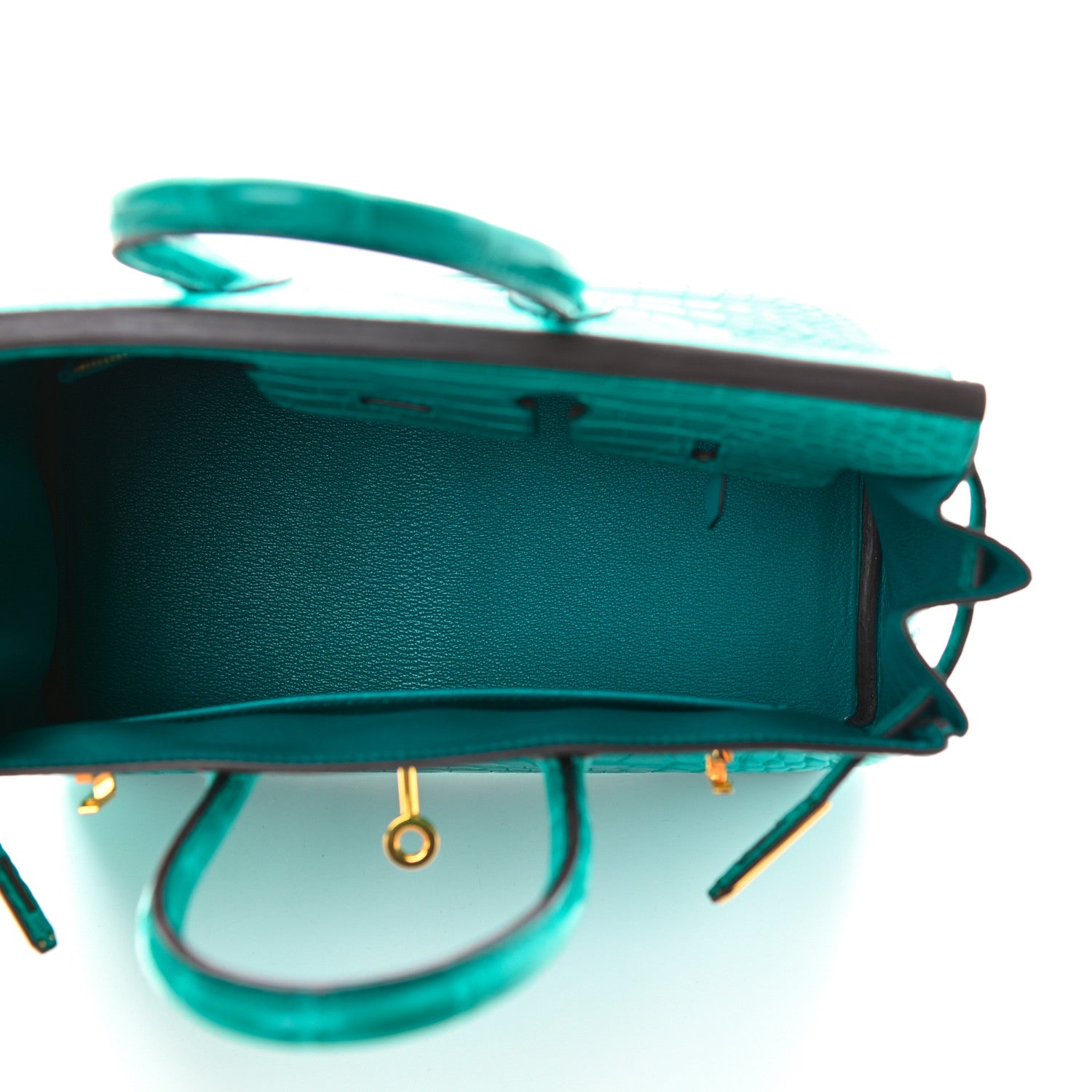 Hermes Matte Alligator Birkin 25 Bleu Paon 5 of 11