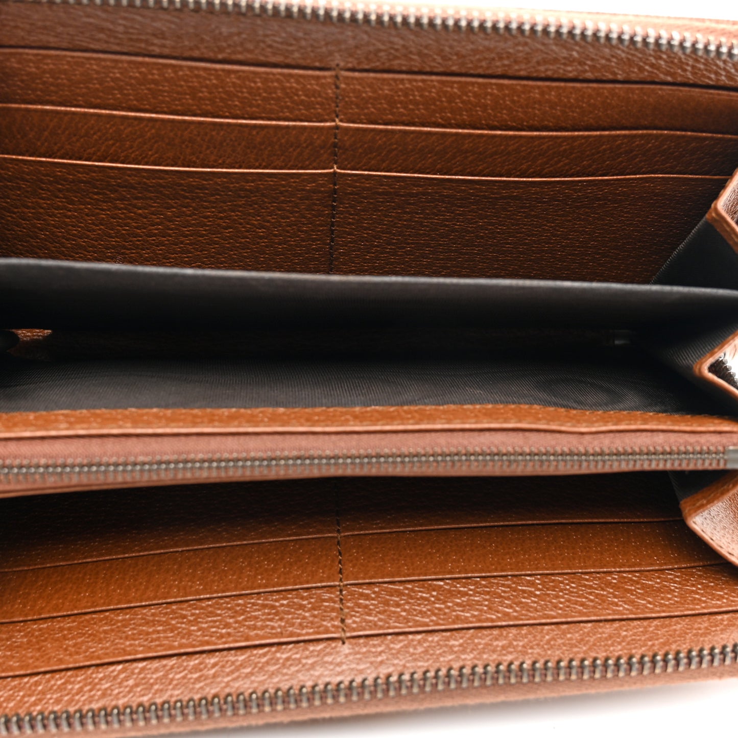 Wonka Grain Calfskin Diana Zip Around Continental Wallet Cuir