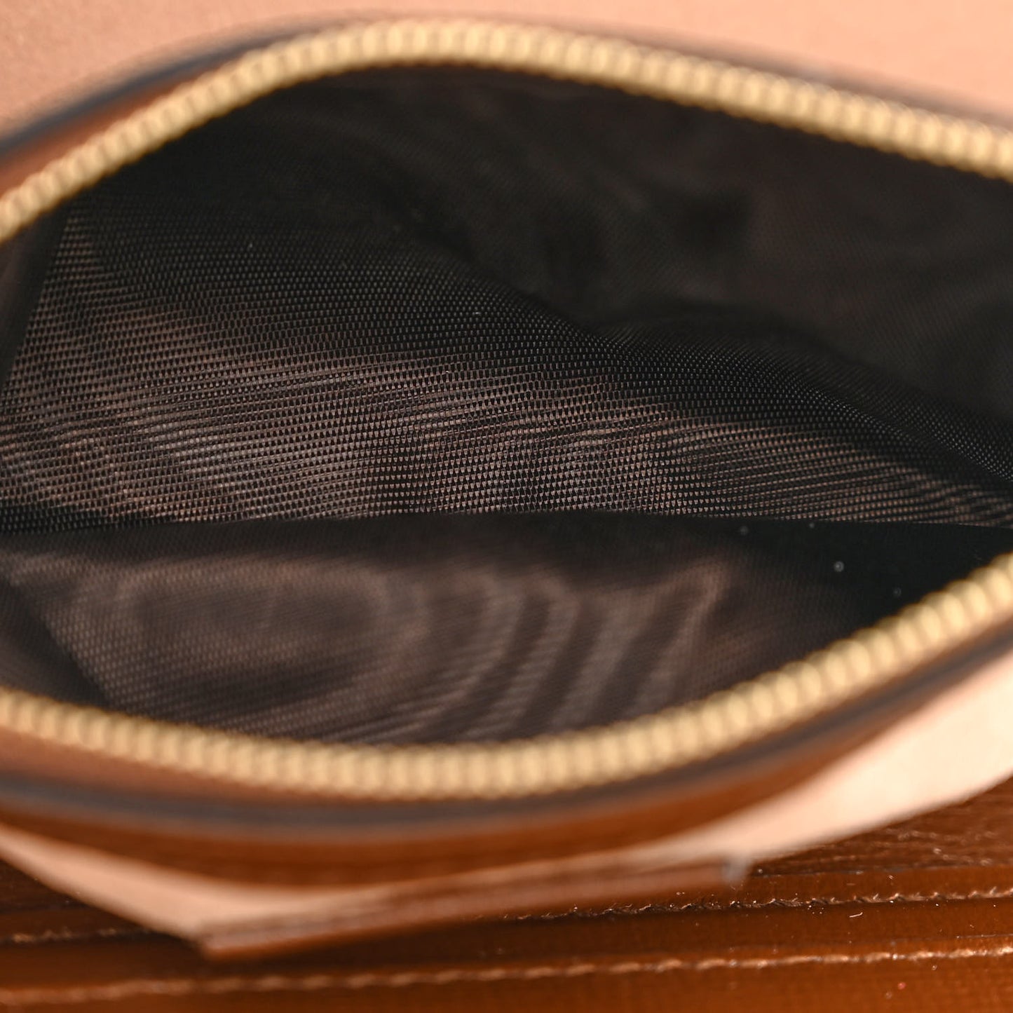 GG Supreme Monogram Mini Clasp Bag Beige Brown