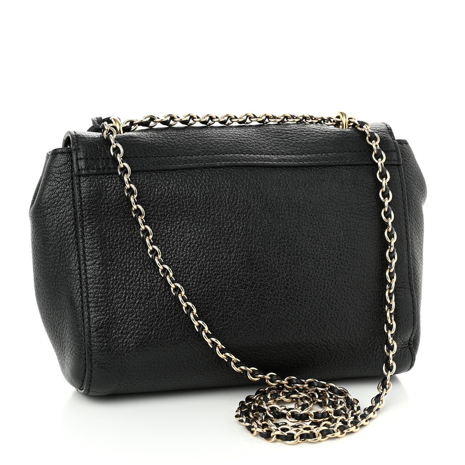 Mulberry Glossy Goatskin Small Lily Flap Black 3 of 9