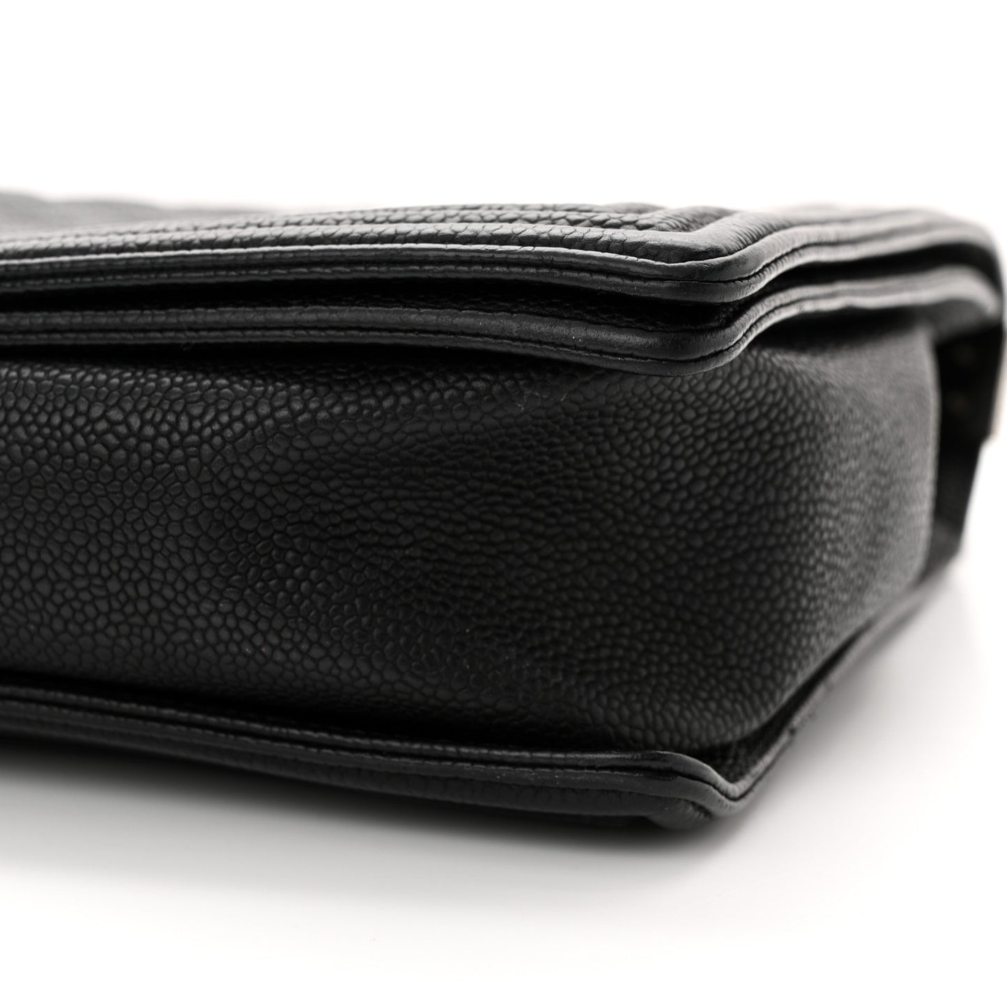 Caviar Quilted Large Boy Flap Black