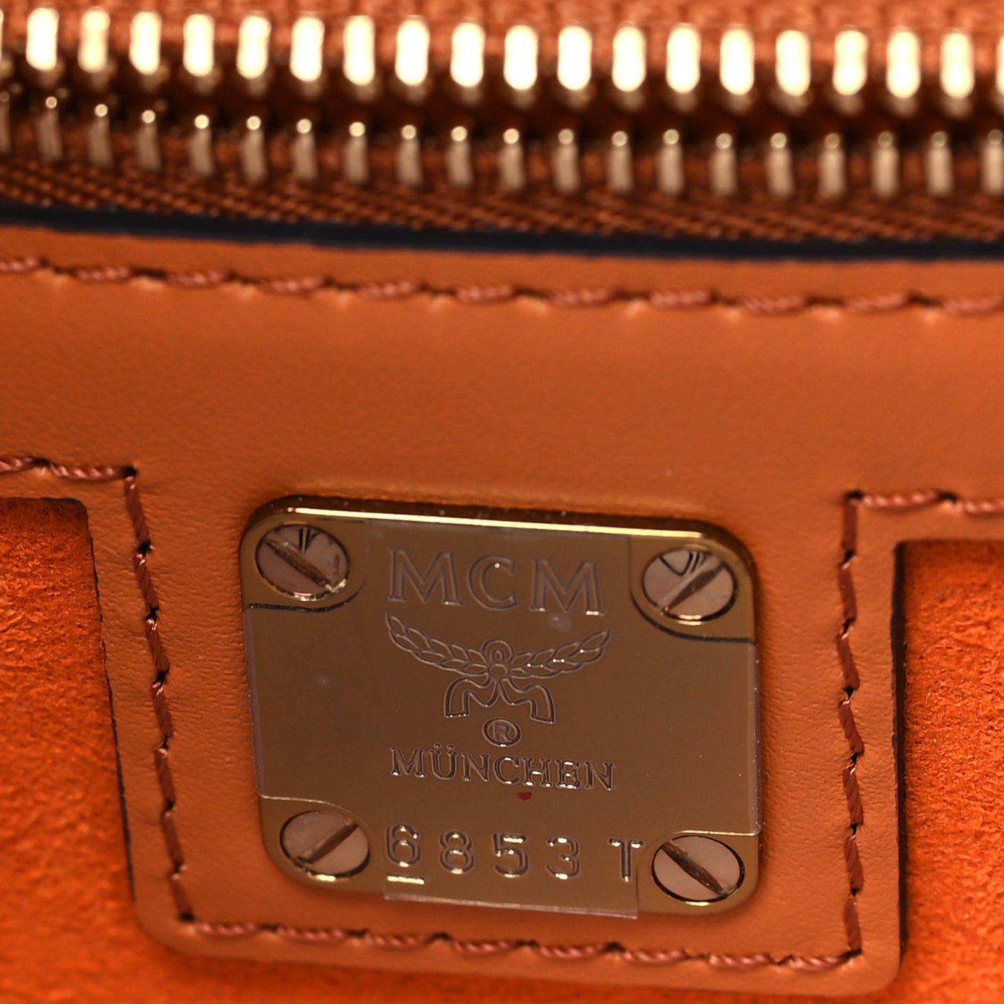 Visetos Patricia Crossbody Upcycling Bag Cognac Multicolor
