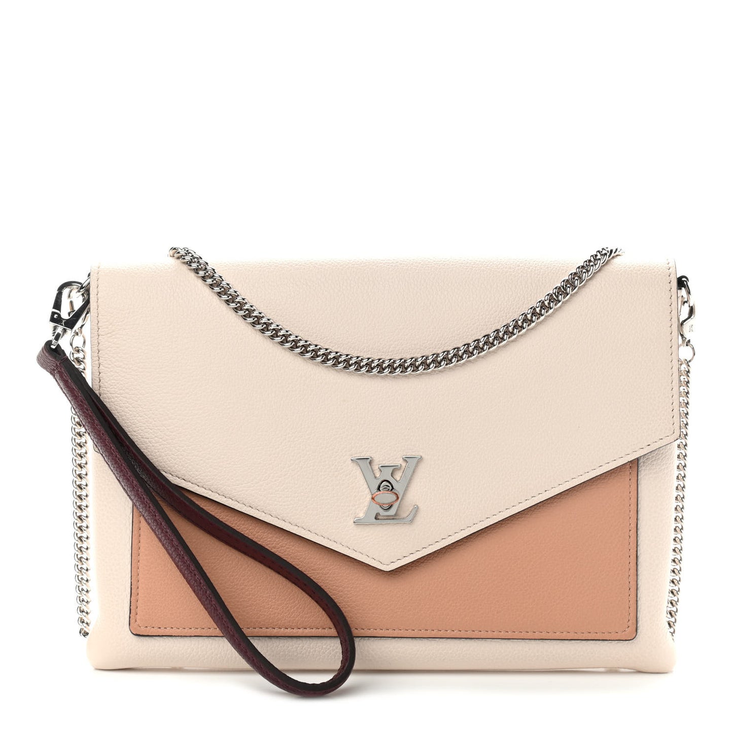 Soft Calfskin My Lockme Pochette Rose Silk Quartz