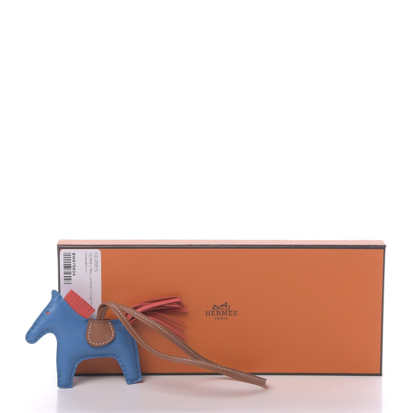 Milo Lambskin Grigri Rodeo Horse Bag Charm PM Blue Zanzibar Rose Texas Gold