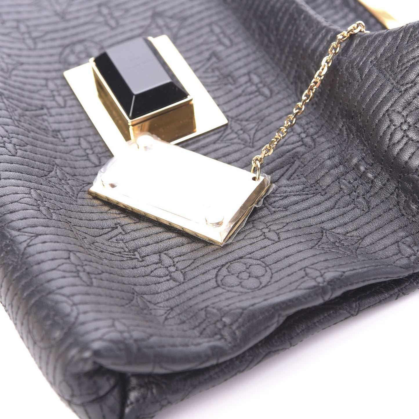 Calfskin Quilted Monogram Altair Clutch Black