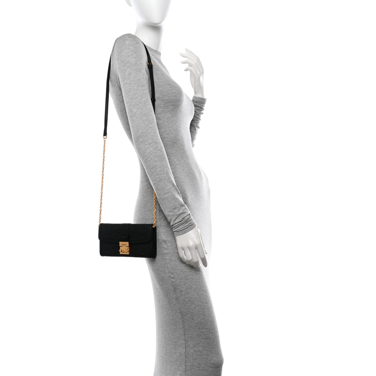 Calfskin Ottomar Monogram Mini Tracy Crossbody Black