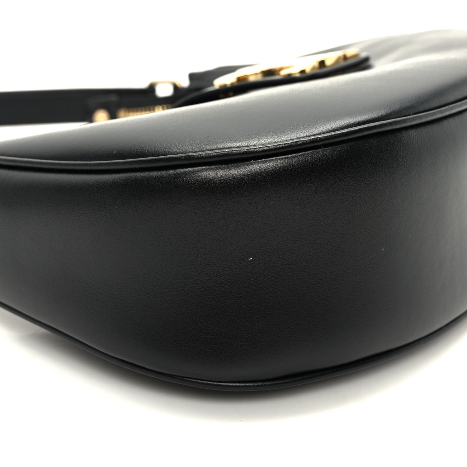 Celine Smooth Calfskin Medium Strap Ava Triomphe Shoulder Bag Black 8 of 9