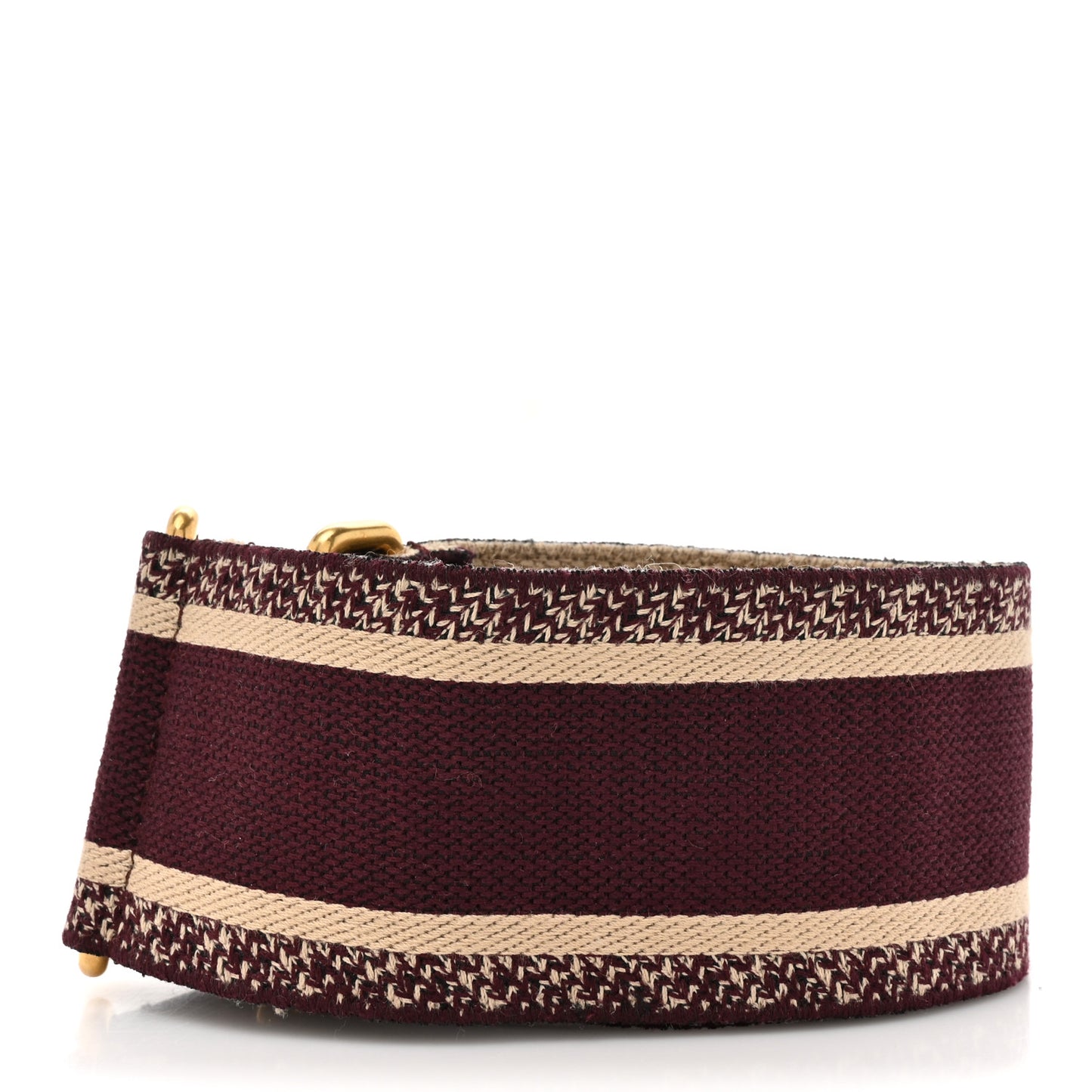 Canvas Embroidered Shoulder Strap Burgundy