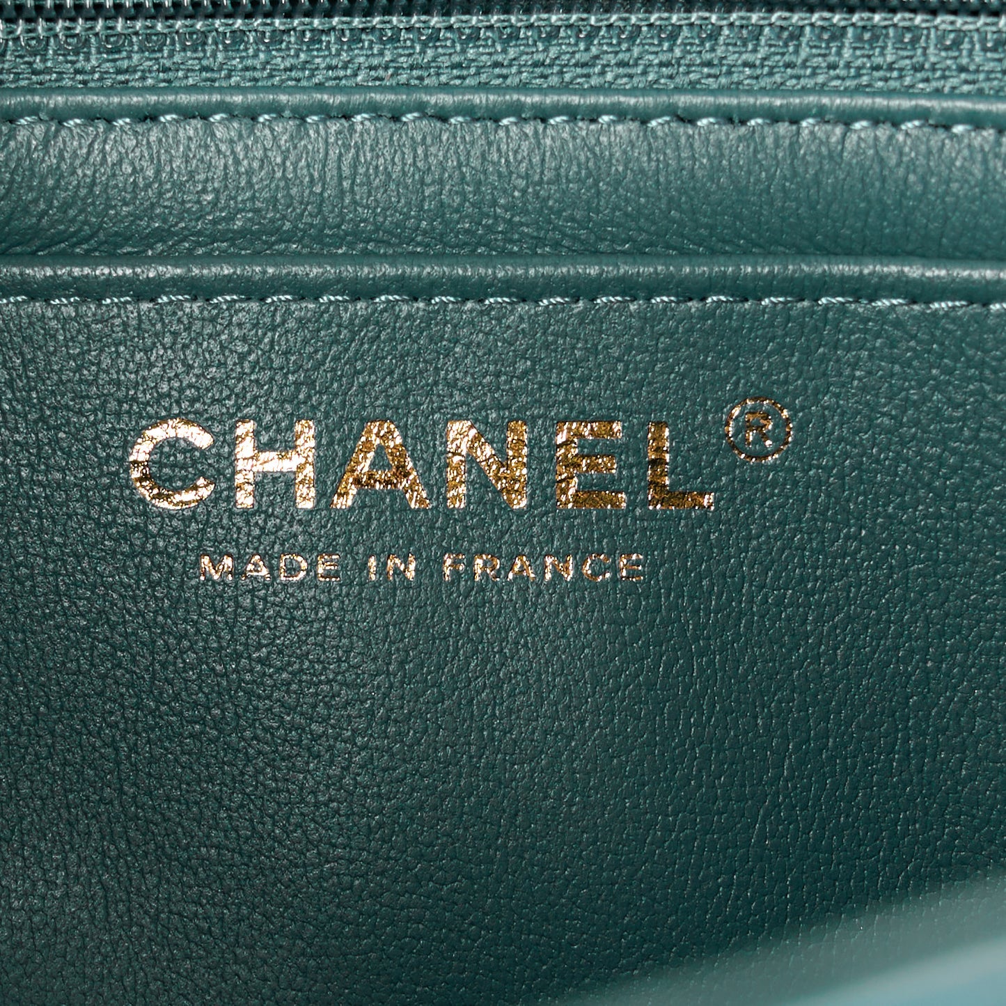 Shaded Patent Calfskin Quilted Mini Rectangular Flap Green Blue