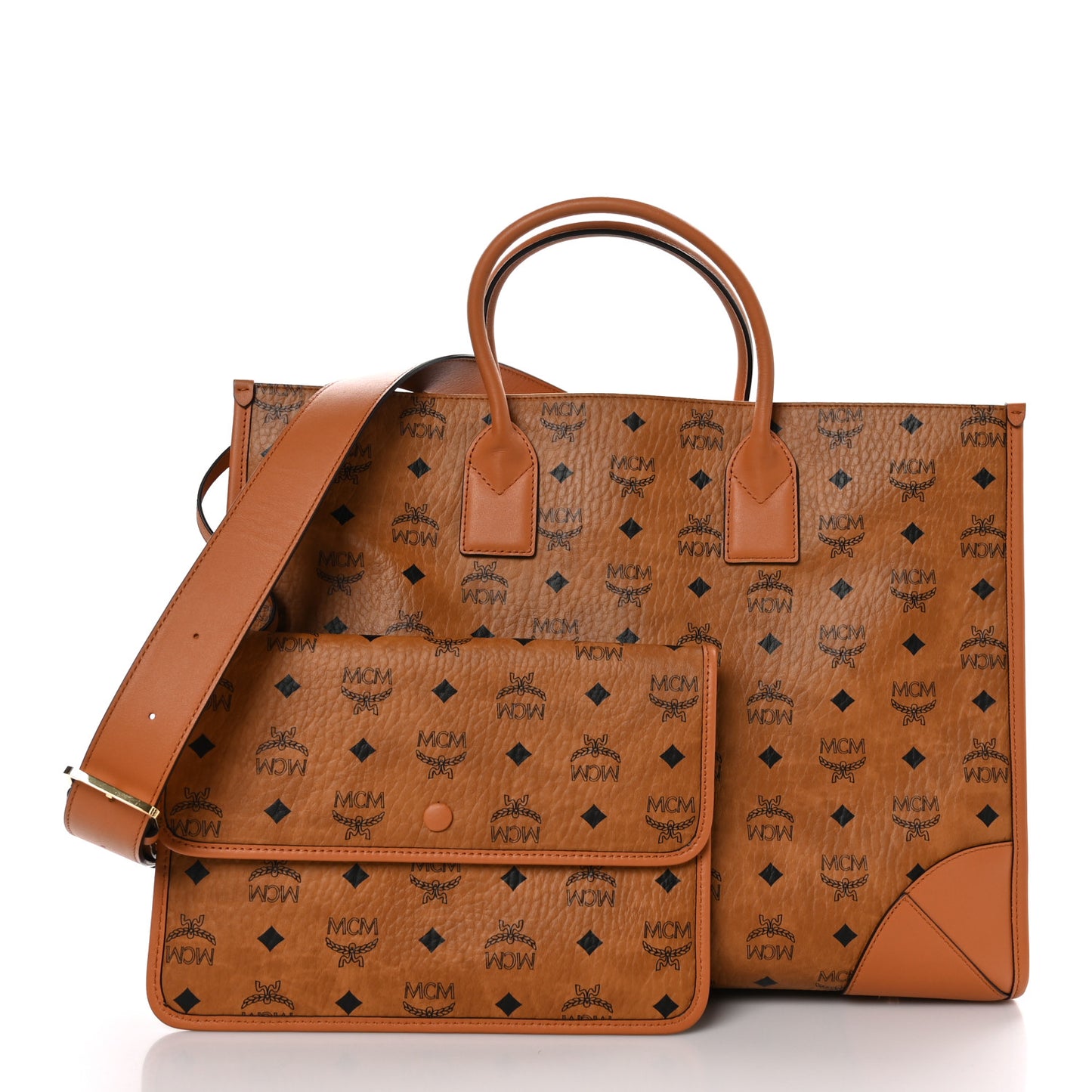 Visetos Large Munchen Tote Cognac