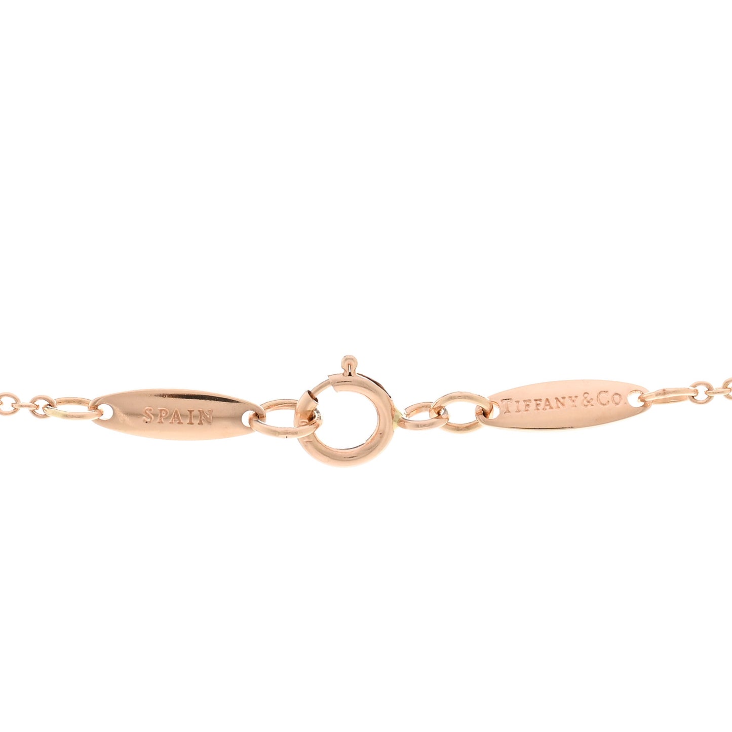 18K Rose Gold 9mm Elsa Peretti Bean Pendant Necklace
