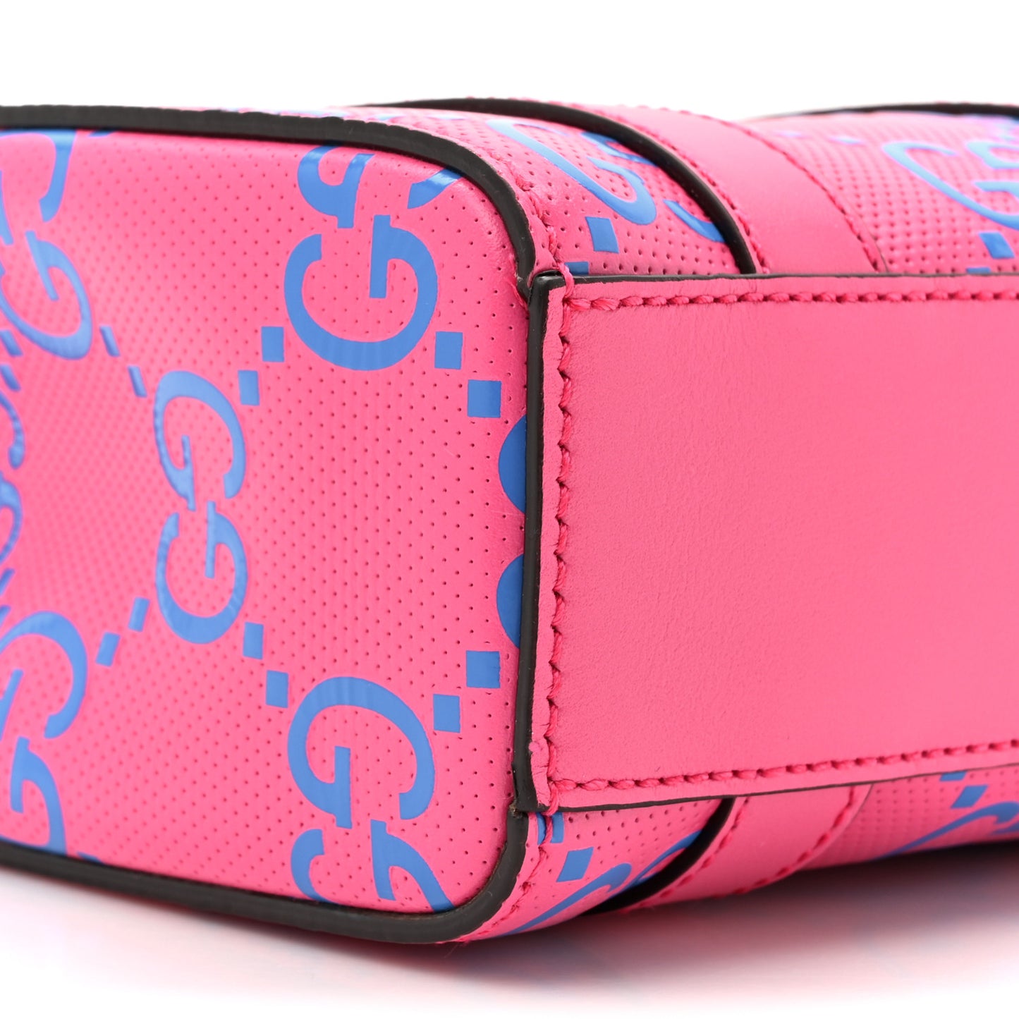 alfskin GG Tennis Bi-Color Embossed Mini Tote Bag Modern Fuchsia Modern Blue