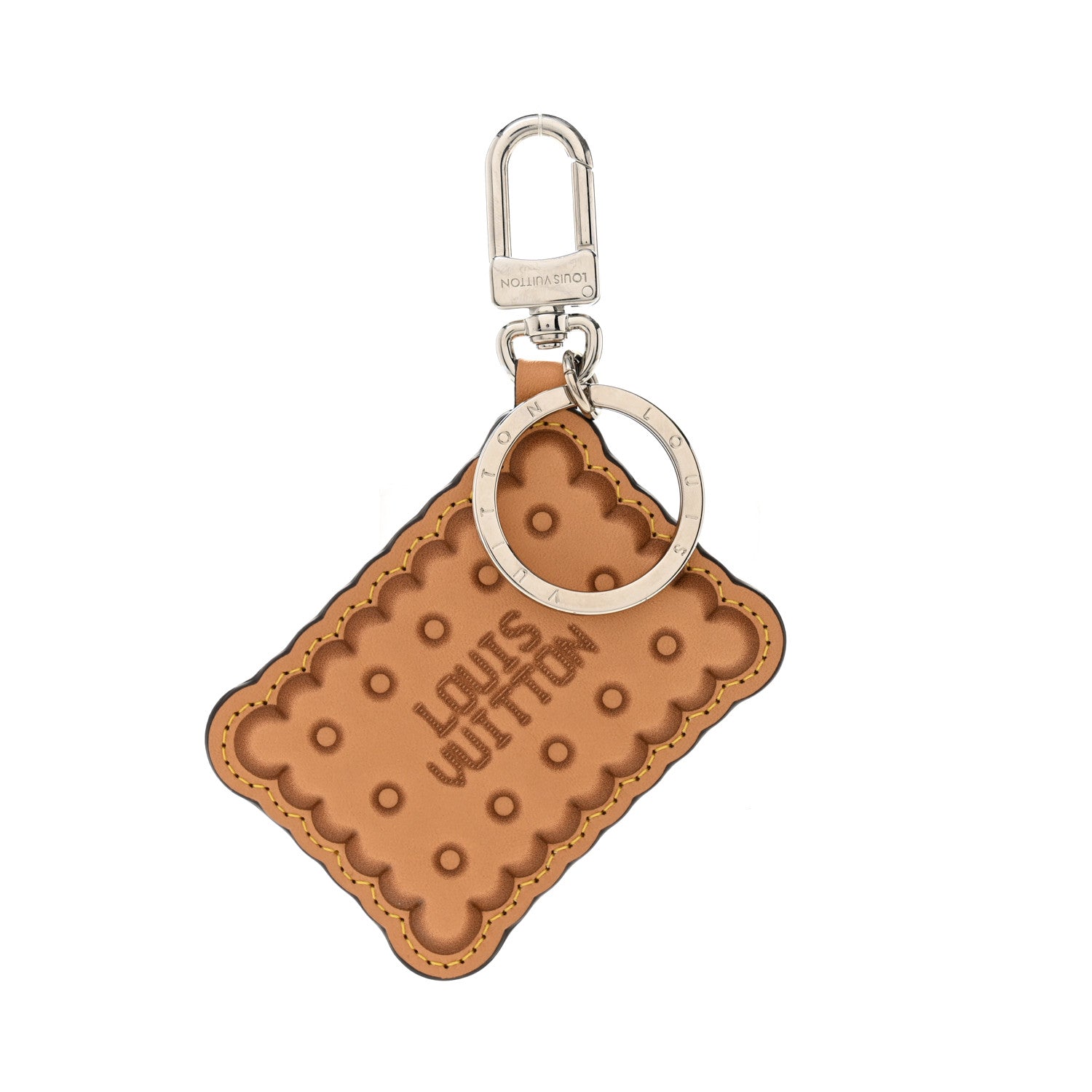 Louis Vuitton Monogram Biscuit Key Holder Bag Charm 1829442