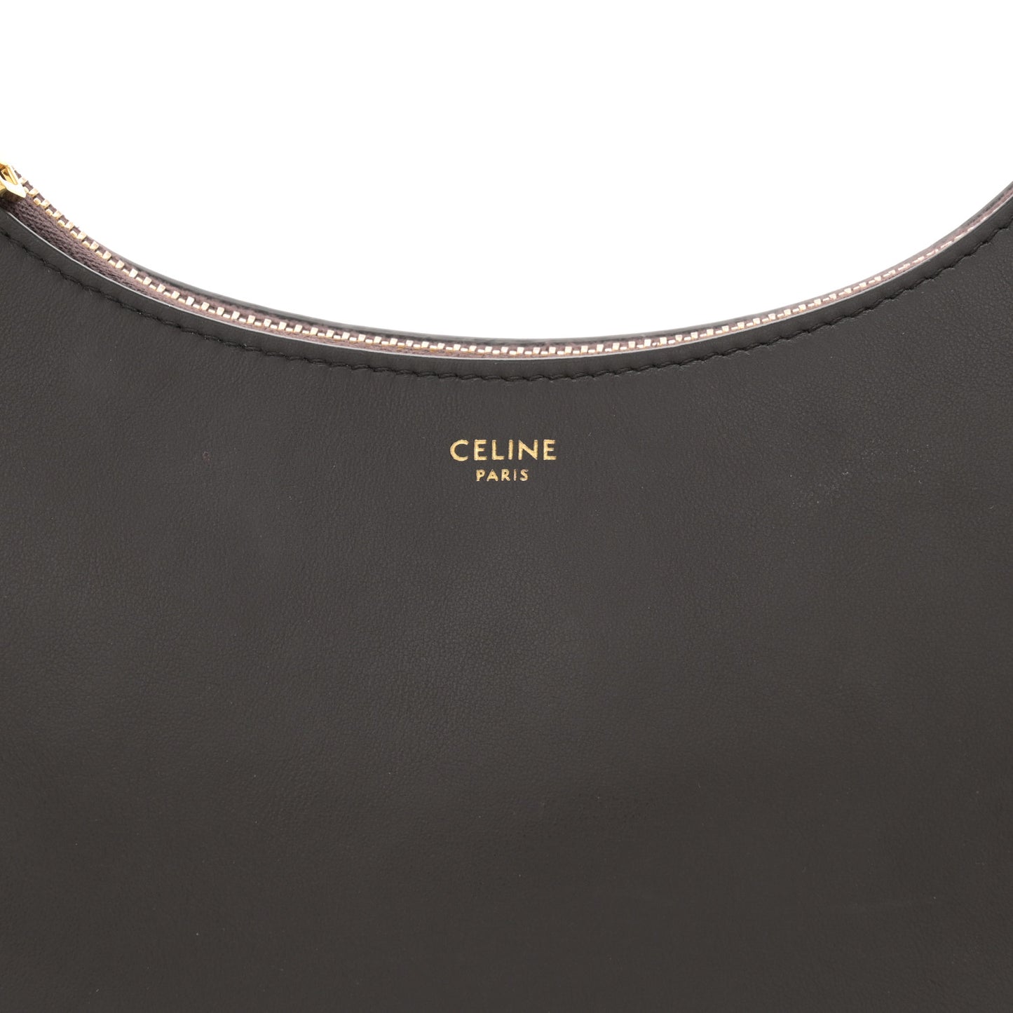 Smooth Calfskin Medium Strap Ava Shoulder Bag Dark Brown