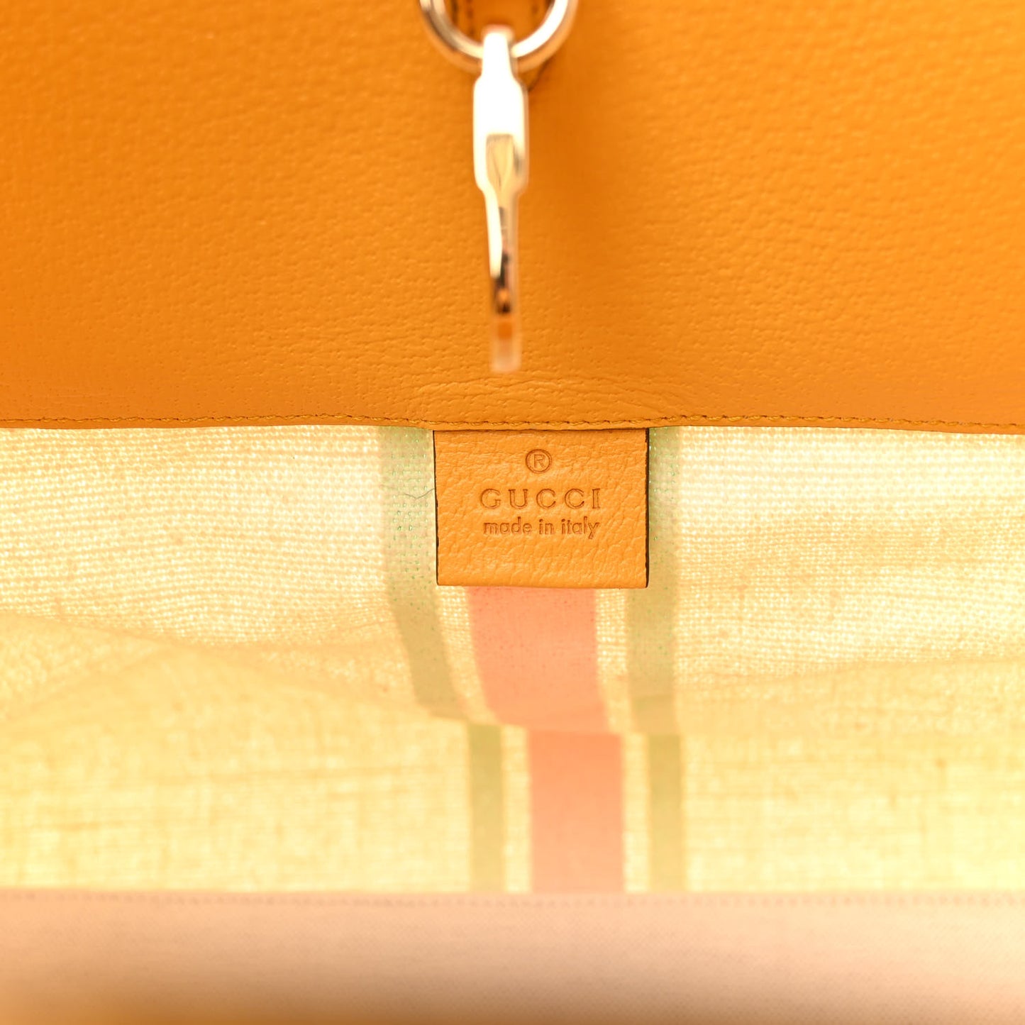 Vintage Canvas Calfskin Web Foldable Tote
