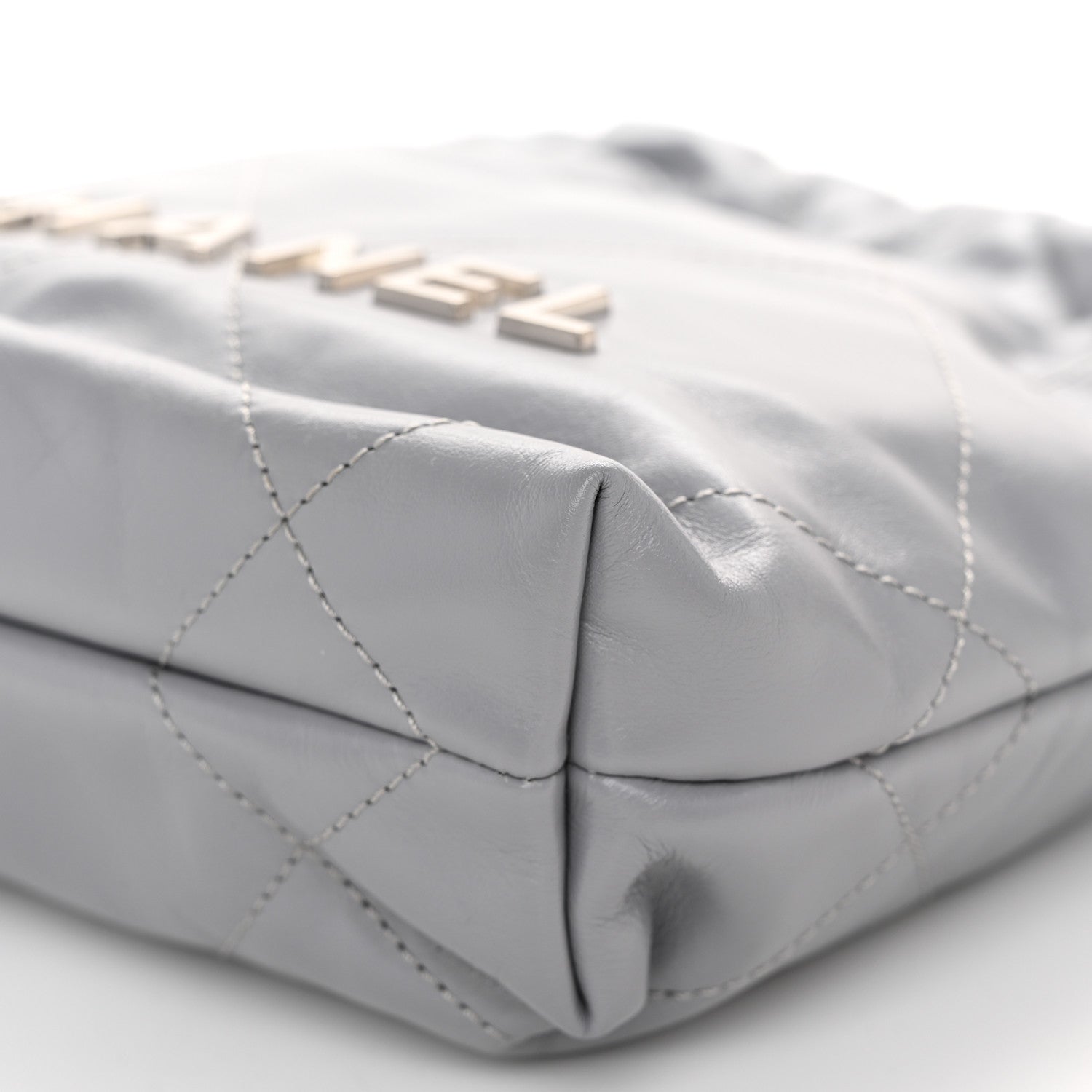 Chanel Shiny Calfskin Quilted Mini Chanel 22 Grey 10 of 10
