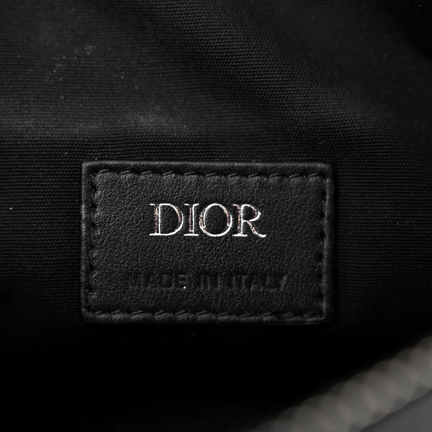 Christian Dior Coated Canvas CD Diamond Printed Mens Saddle Bag Black 7 of 10