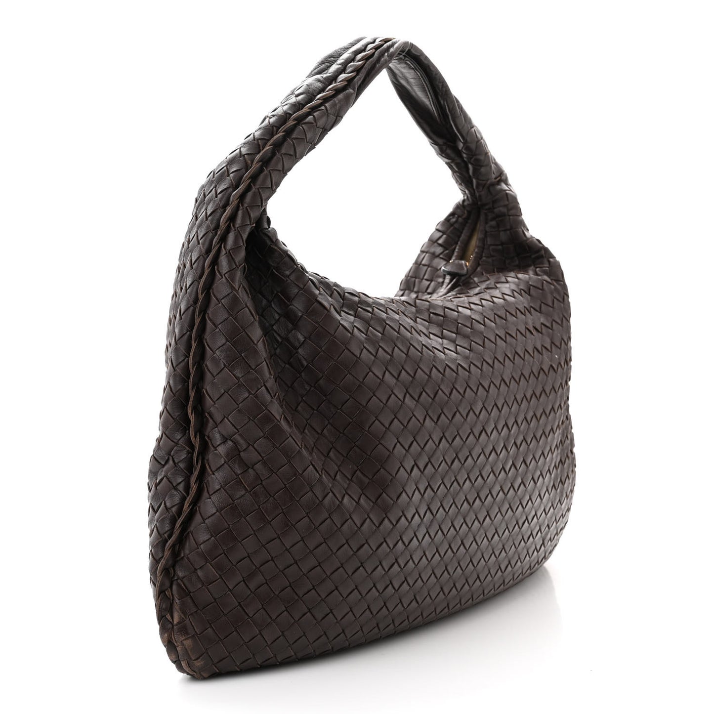 Nappa Intrecciato Large Veneta Hobo Ebano