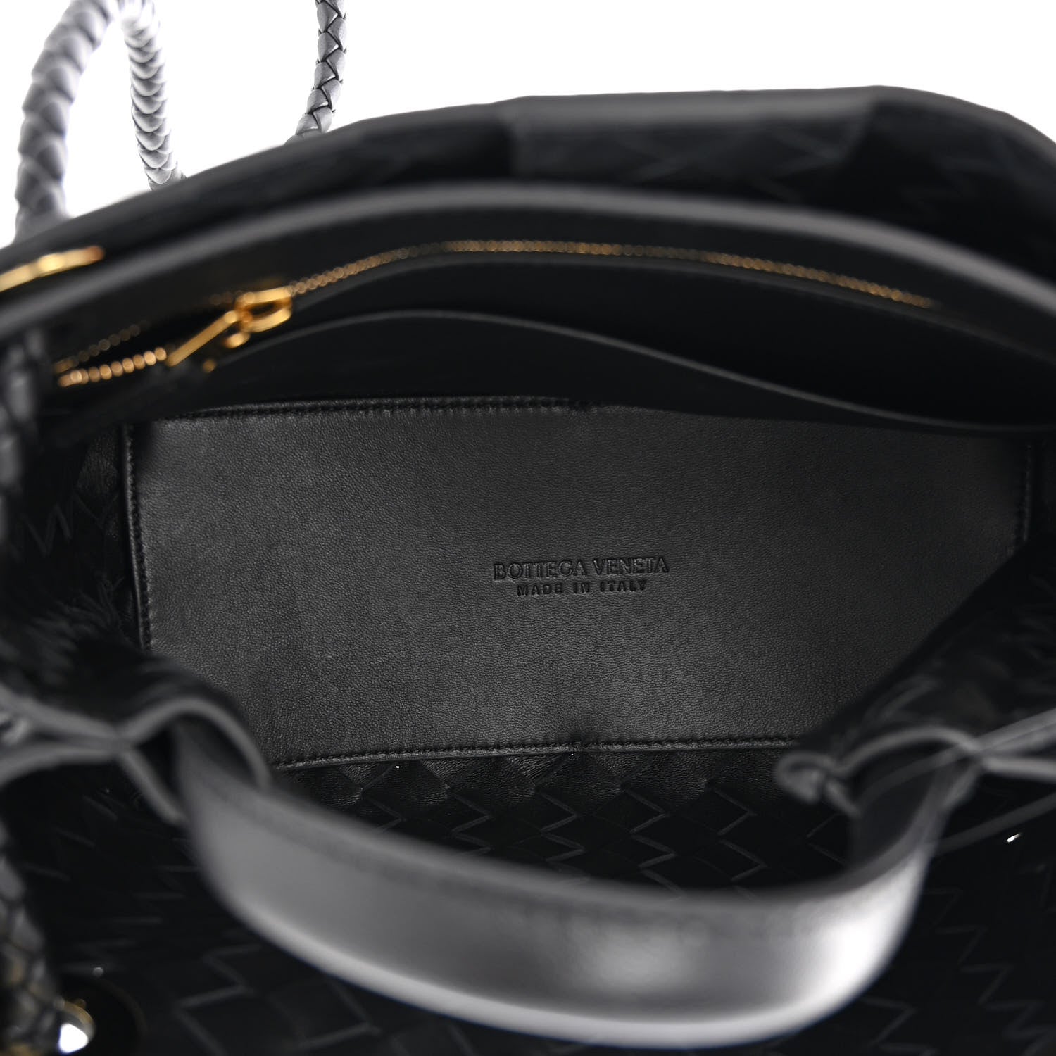 Bottega Veneta Nappa Intrecciato Small Andiamo Shoulder Bag Black 5 of 10