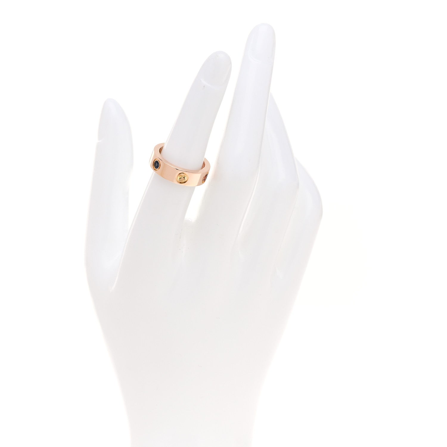 Cartier 18K Pink Gold Sapphire Garnet Amethyst 5.5mm LOVE Ring 51 5.75 2 of 4