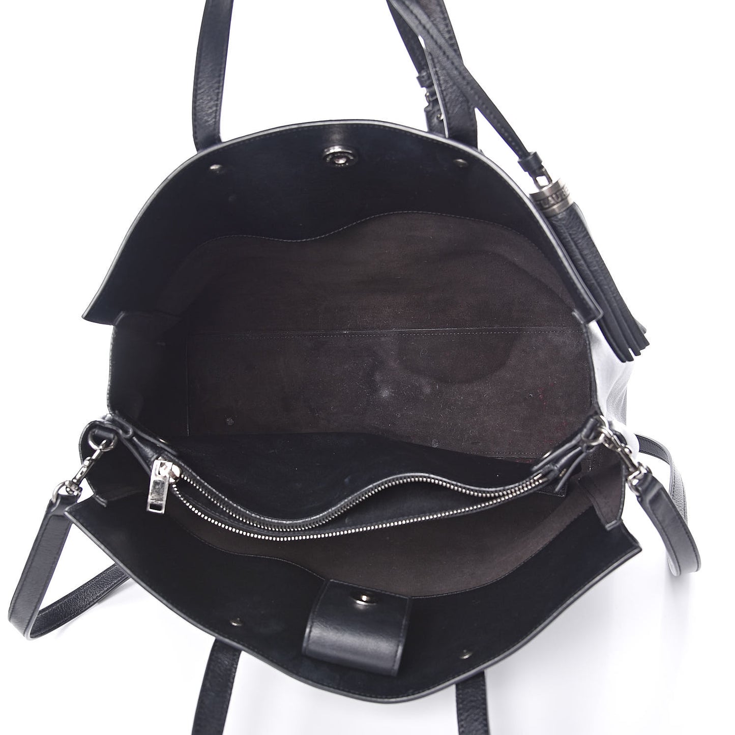 Calfskin Medium Amber Tote Black