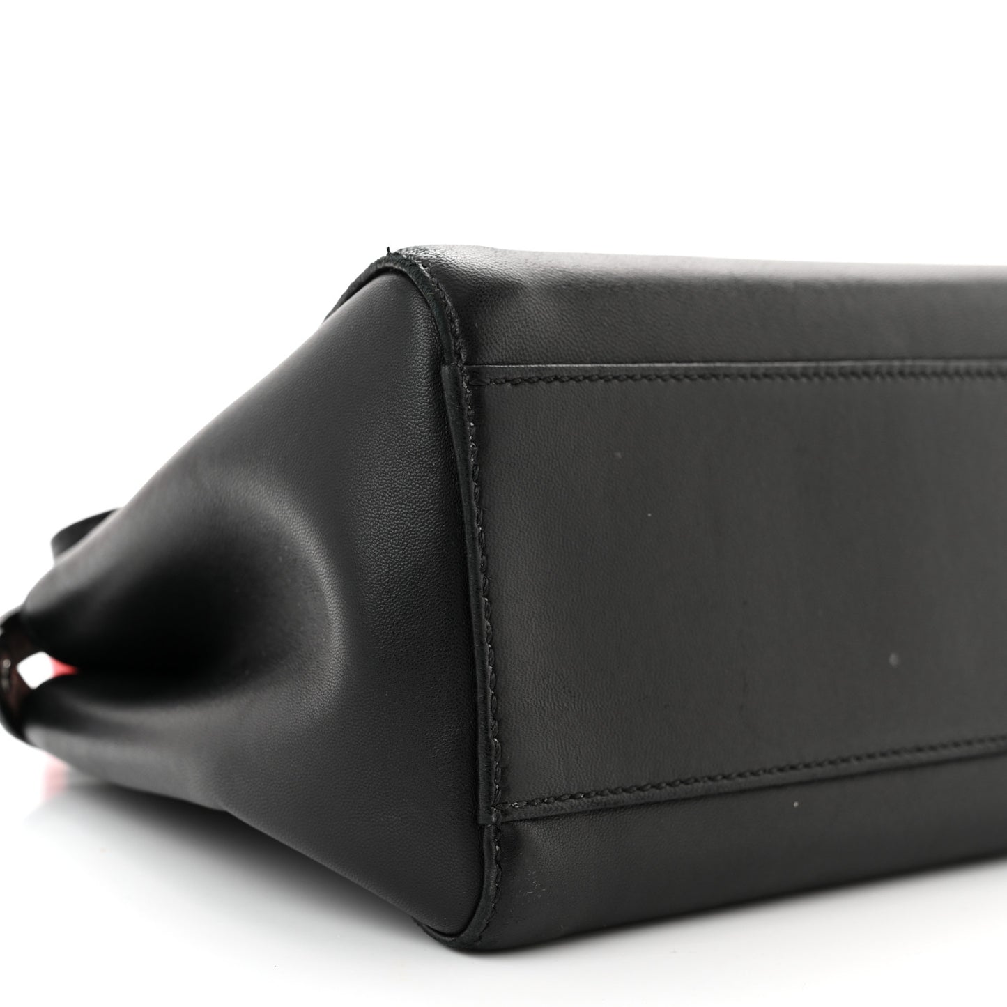 Nappa Colorblock Mini Peekaboo Iconic Satchel Black White Ecstasy