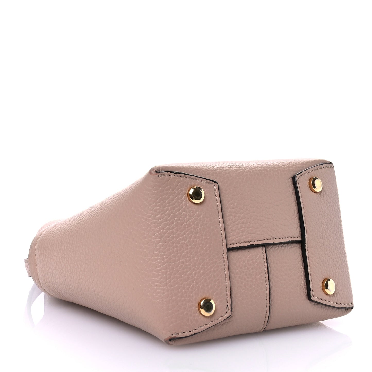 Grained Calfskin Mini Gancino Bucket Bag Amaretti