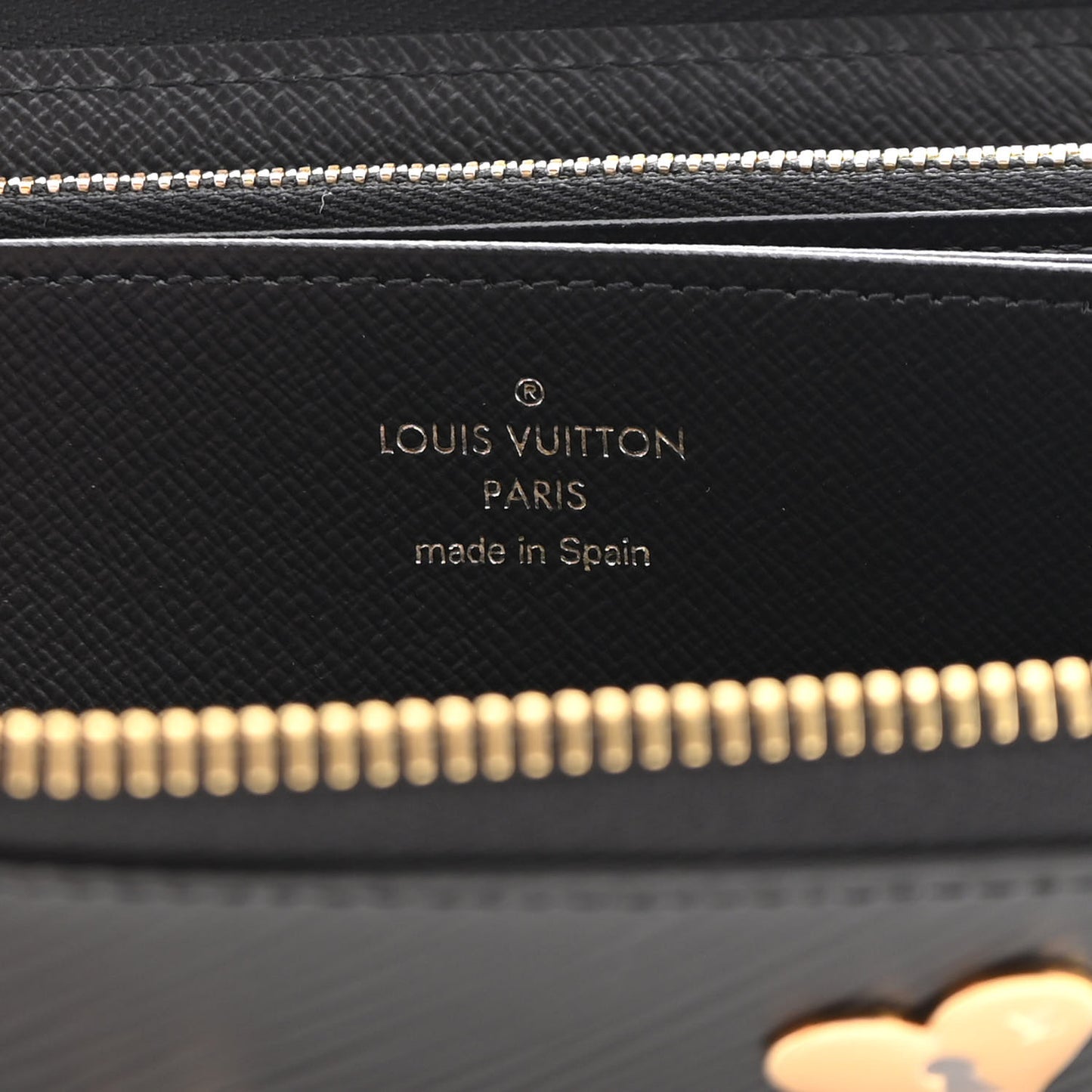 LOUIS VUITTON Epi Love Lock Zippy Wallet Black