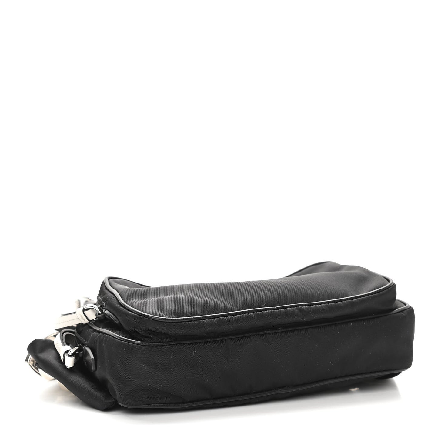 Tessuto Nylon Studded Belt Bag Black White