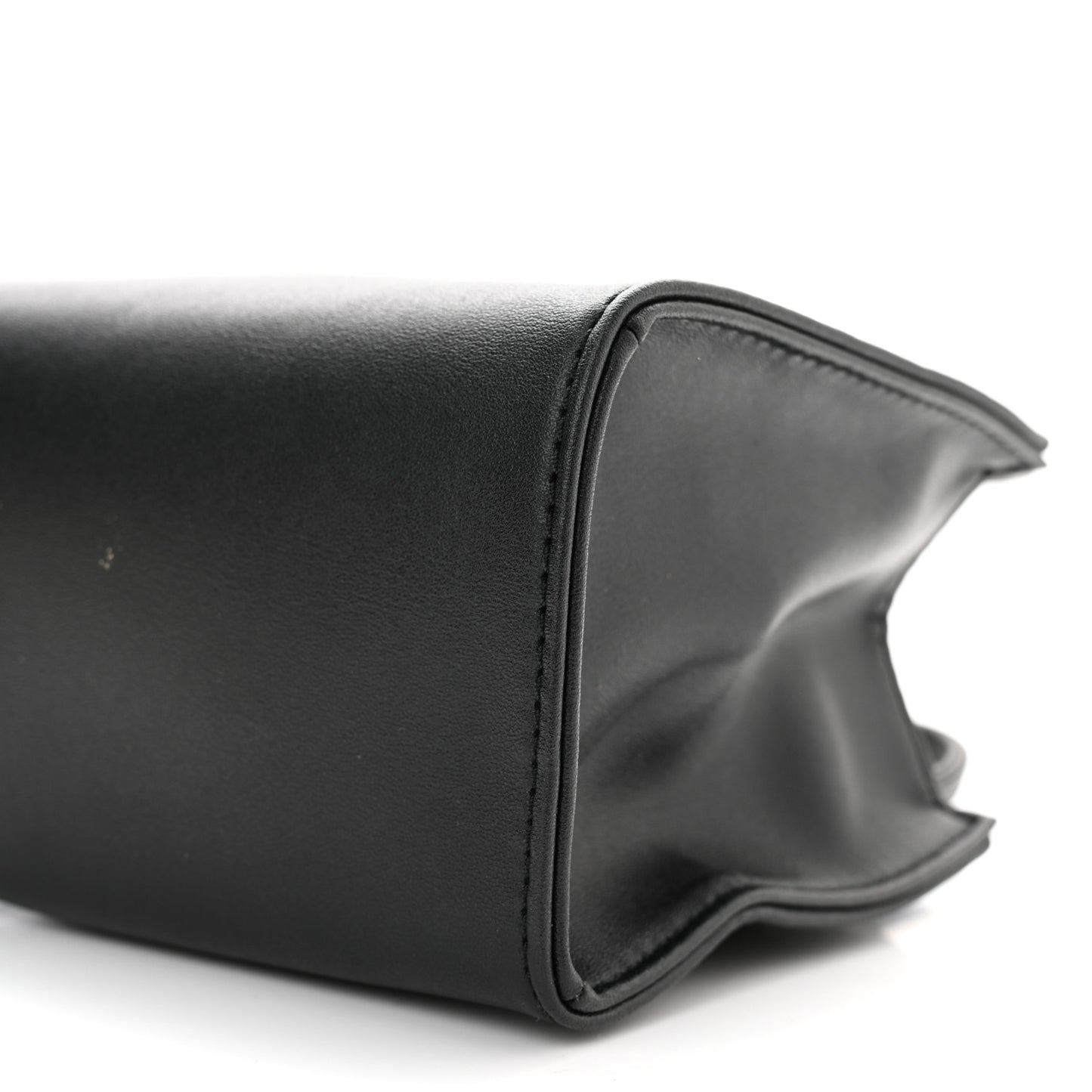 Vegan Leather Small Shopping Bag Black