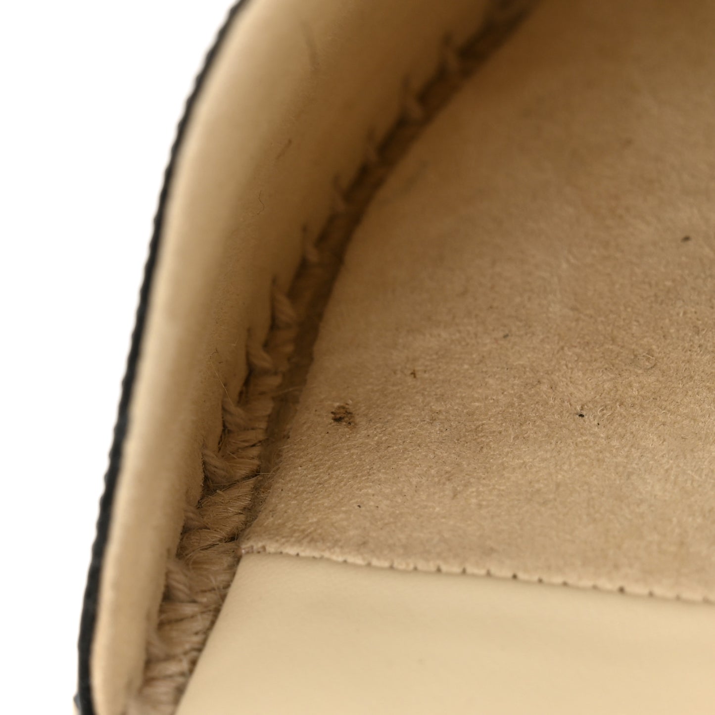 Iridescent Goatskin Patent CC Espadrille Mules 36 Black