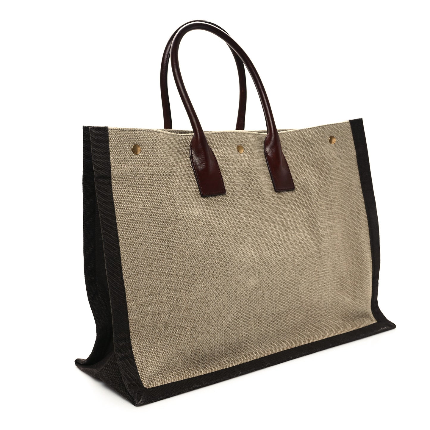 Linen Calfskin Rive Gauche Tote Natural