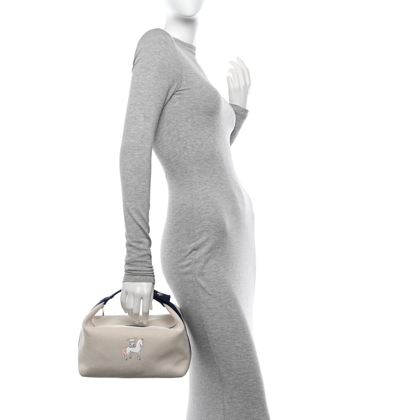 Canvas Large Bride-A-Brac Cabriole Case Gris Perle