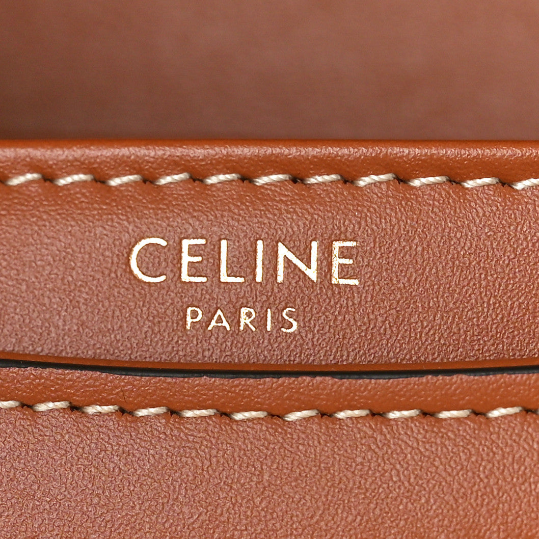 Canvas Calfskin Triomphe Teen Besace Tan