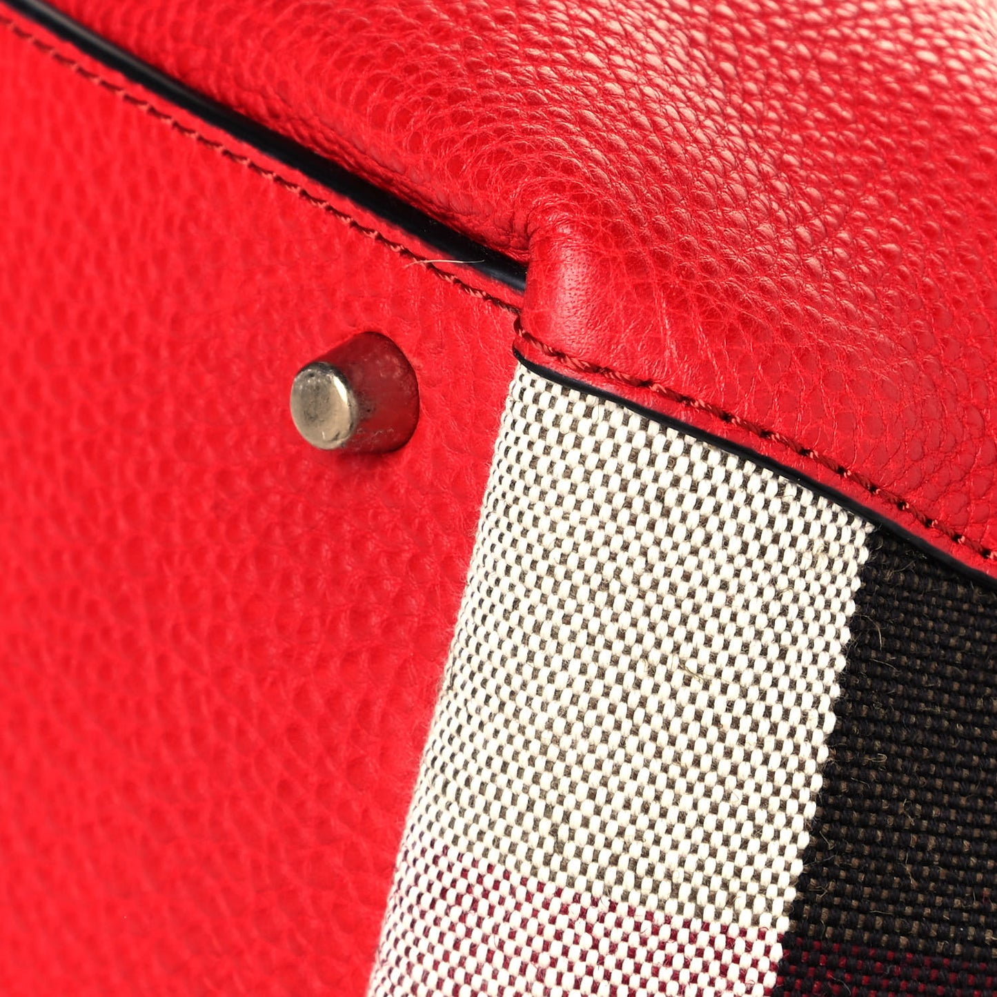 Grainy Calfskin House Check Small Maidstone Red