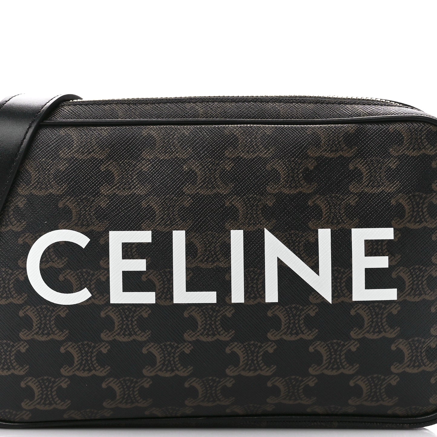 Triomphe Canvas Medium Messenger Bag Black