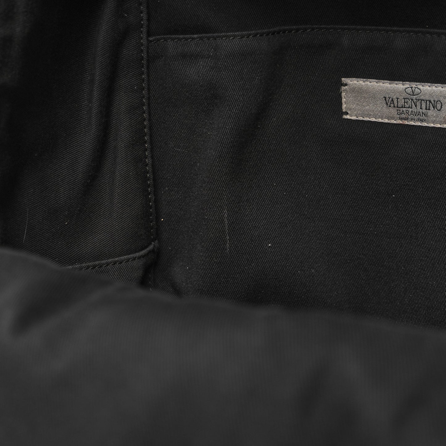 Calfskin Logo Backpack Black