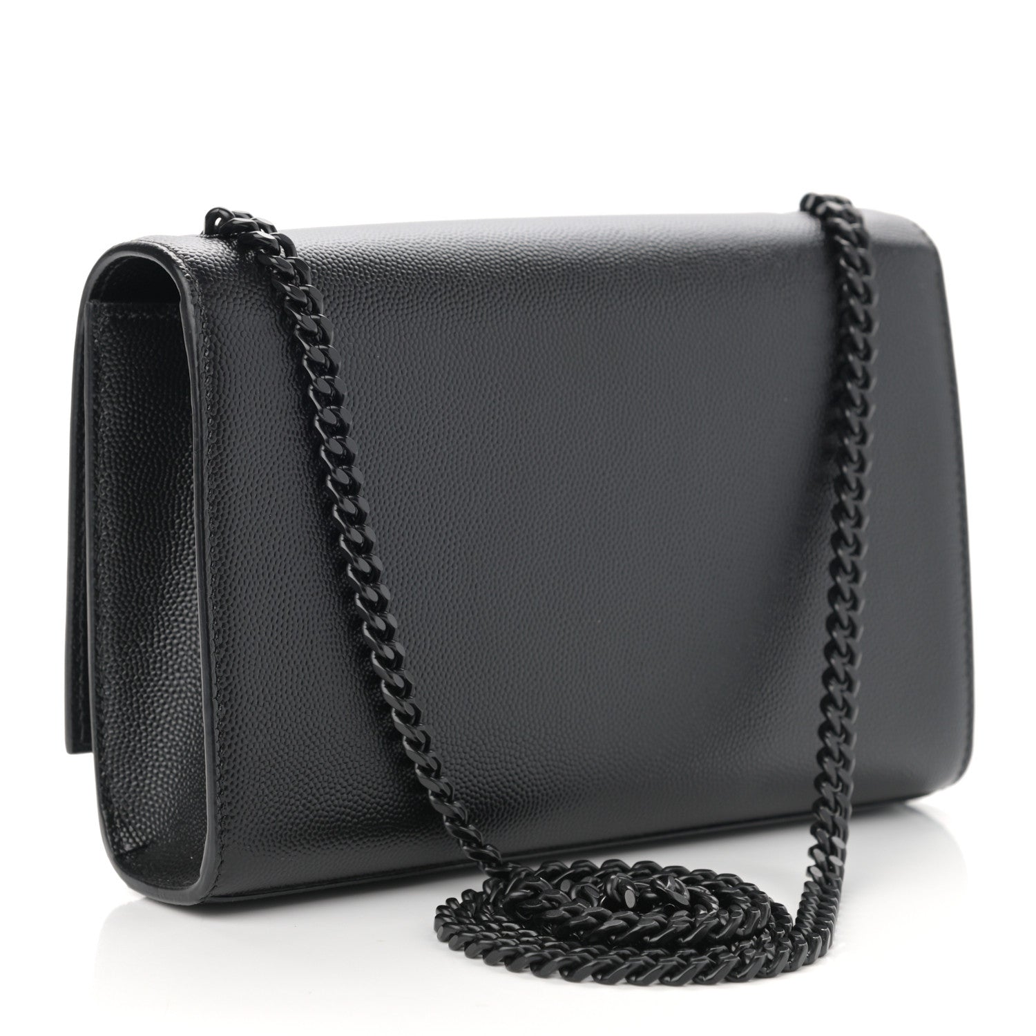 Saint Laurent Grain De Poudre Small Monogram Kate Satchel Black 2 of 12