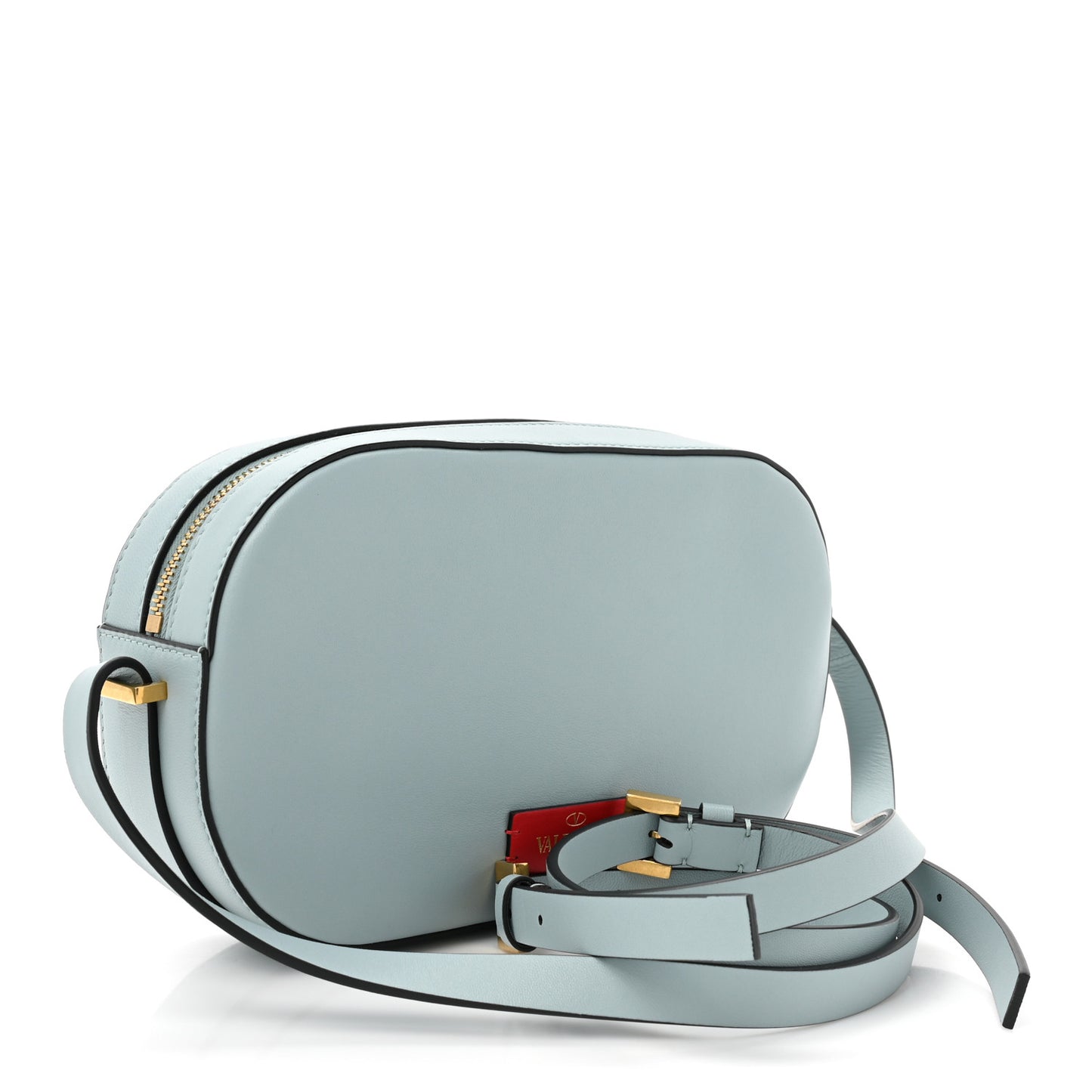Vitello Small Logo Go Crossbody Bag Blue