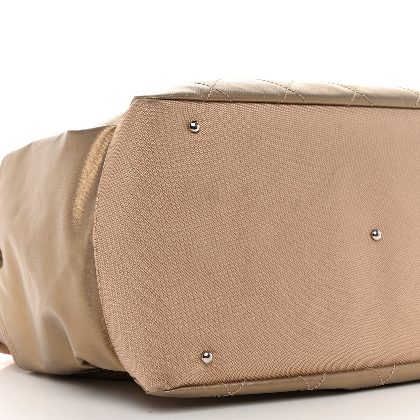 Metallic Coated Canvas Paris Biarritz XL Travel Bag Gold