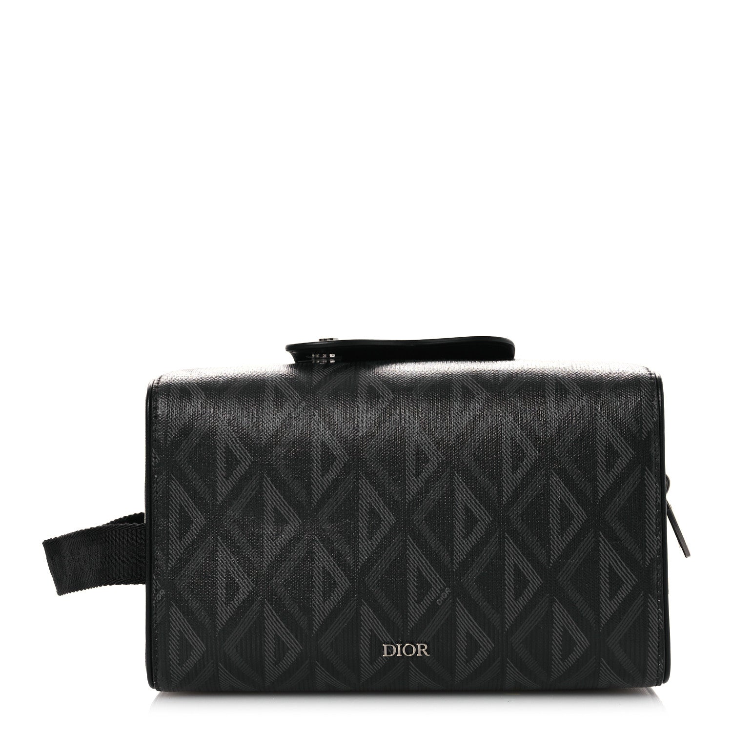 Christian Dior Canvas CD Diamond Lingot Toiletry Pouch Black