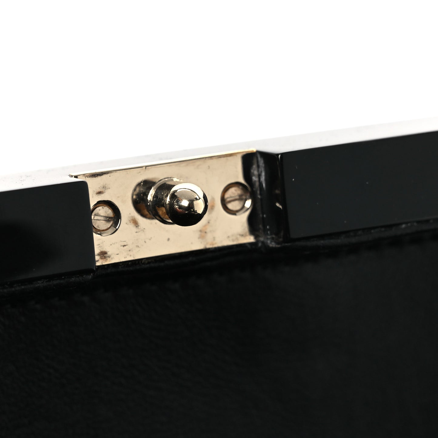 Plexiglass Perfume Bottle Clutch Black