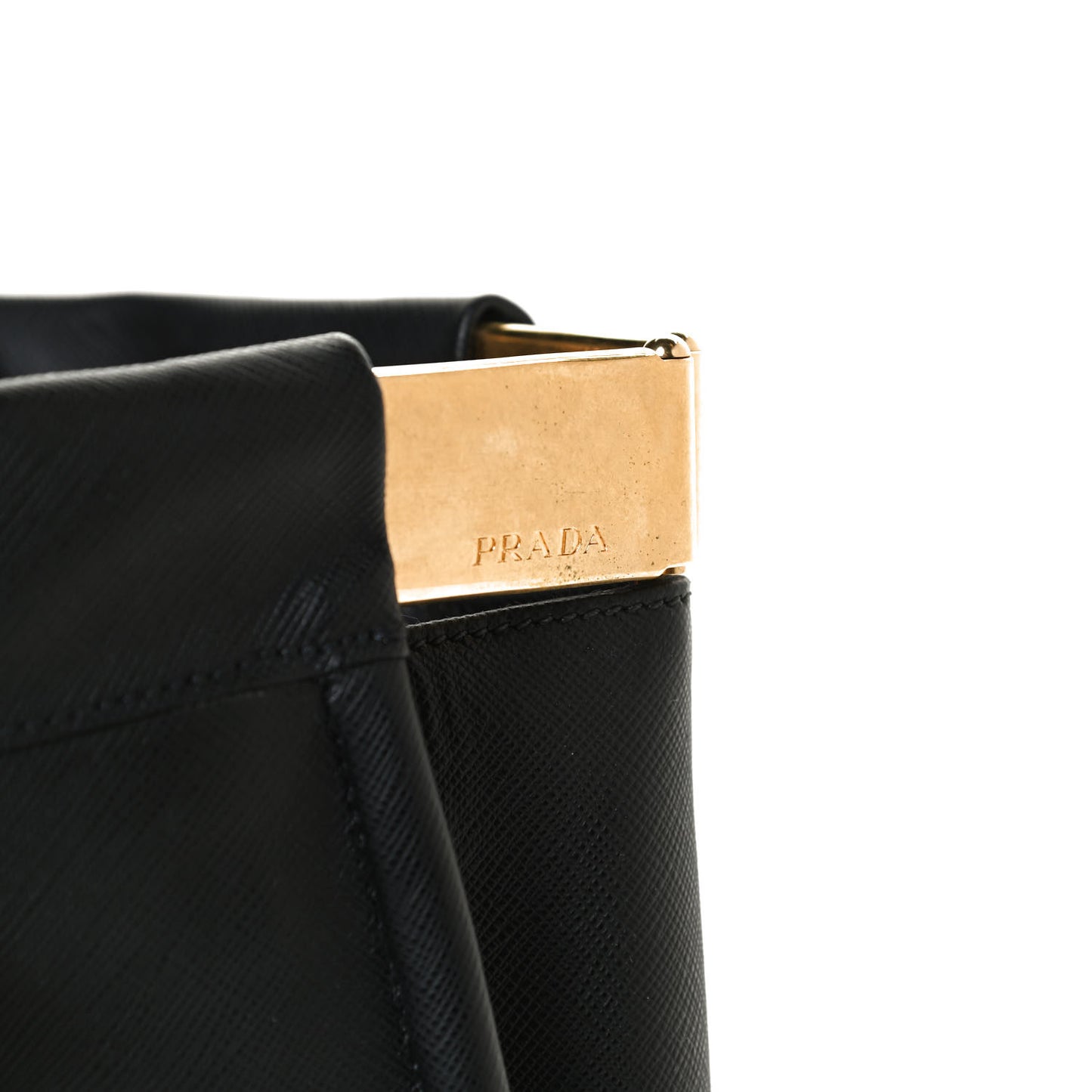 Saffiano Lux Frame Satchel Black
