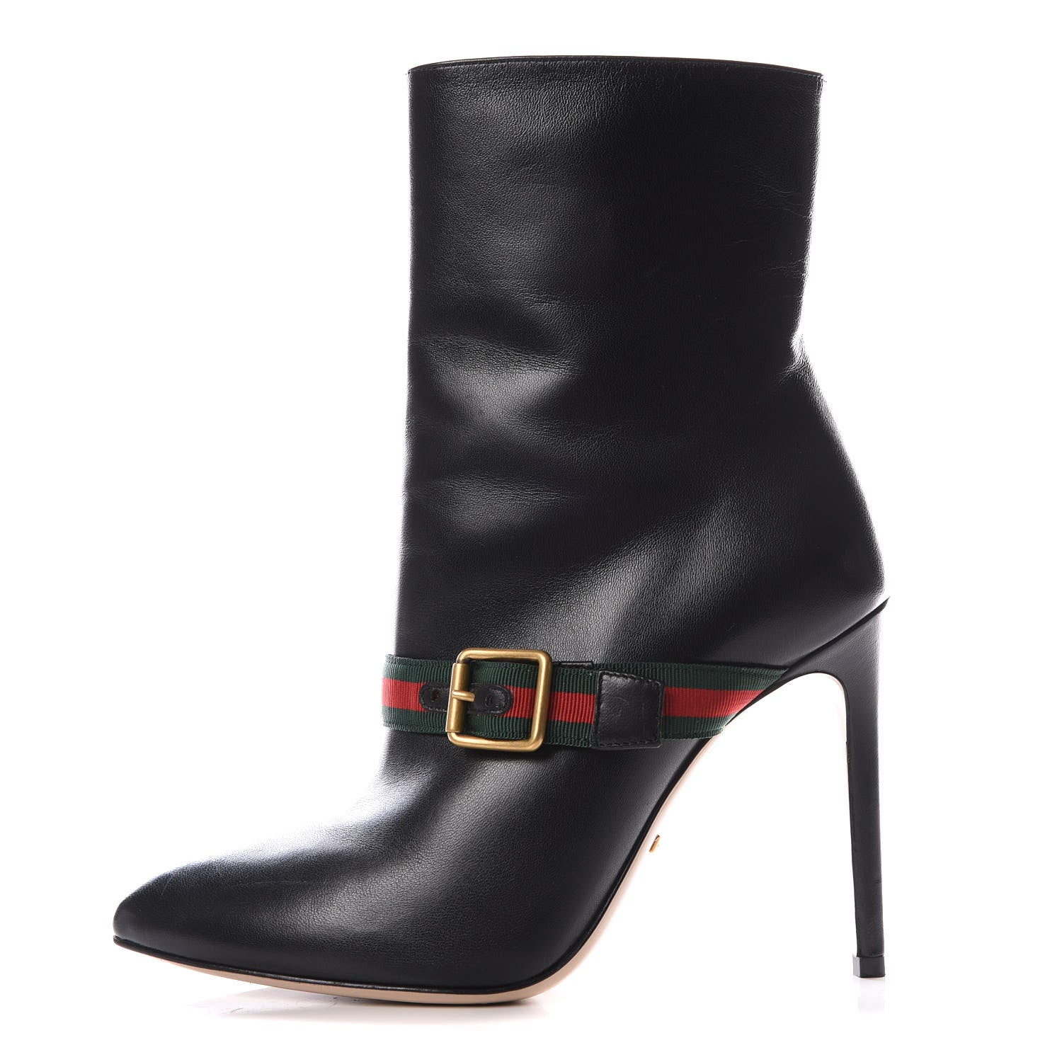 Gucci Nappa Sylvie Ankle Boots 37.5 Black 1 of 8