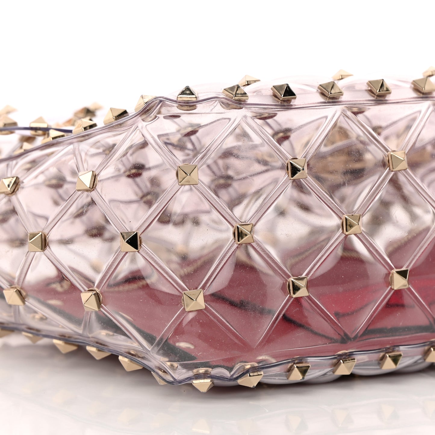 PVC Medium Rockstud Spike Shoulder Bag