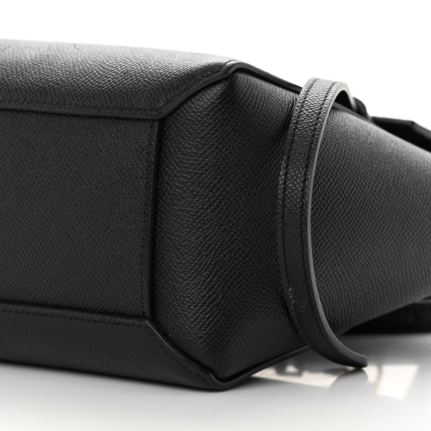 Grained Calfskin Nano Belt Bag Black