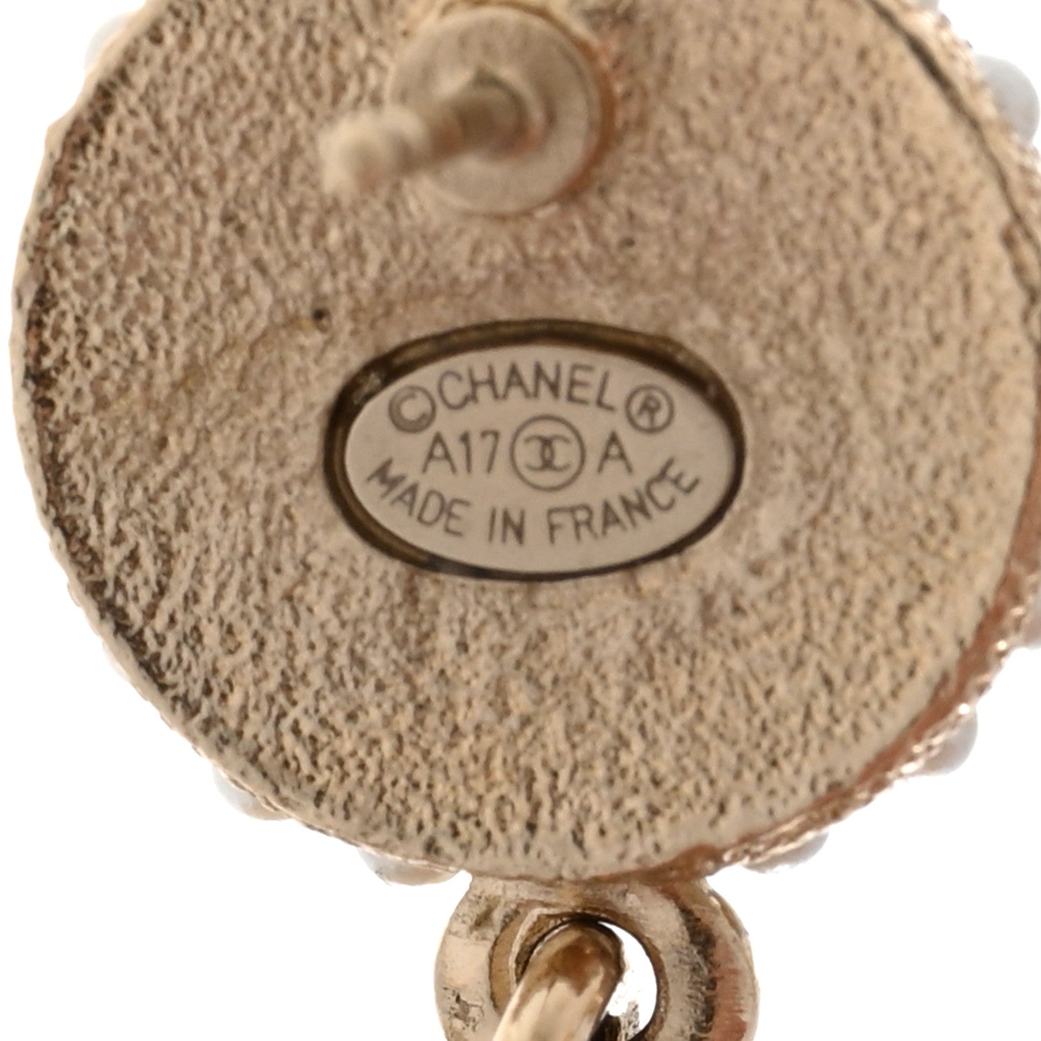 Chanel Pearl CC Drop Earrings Light Gold 4 of 7