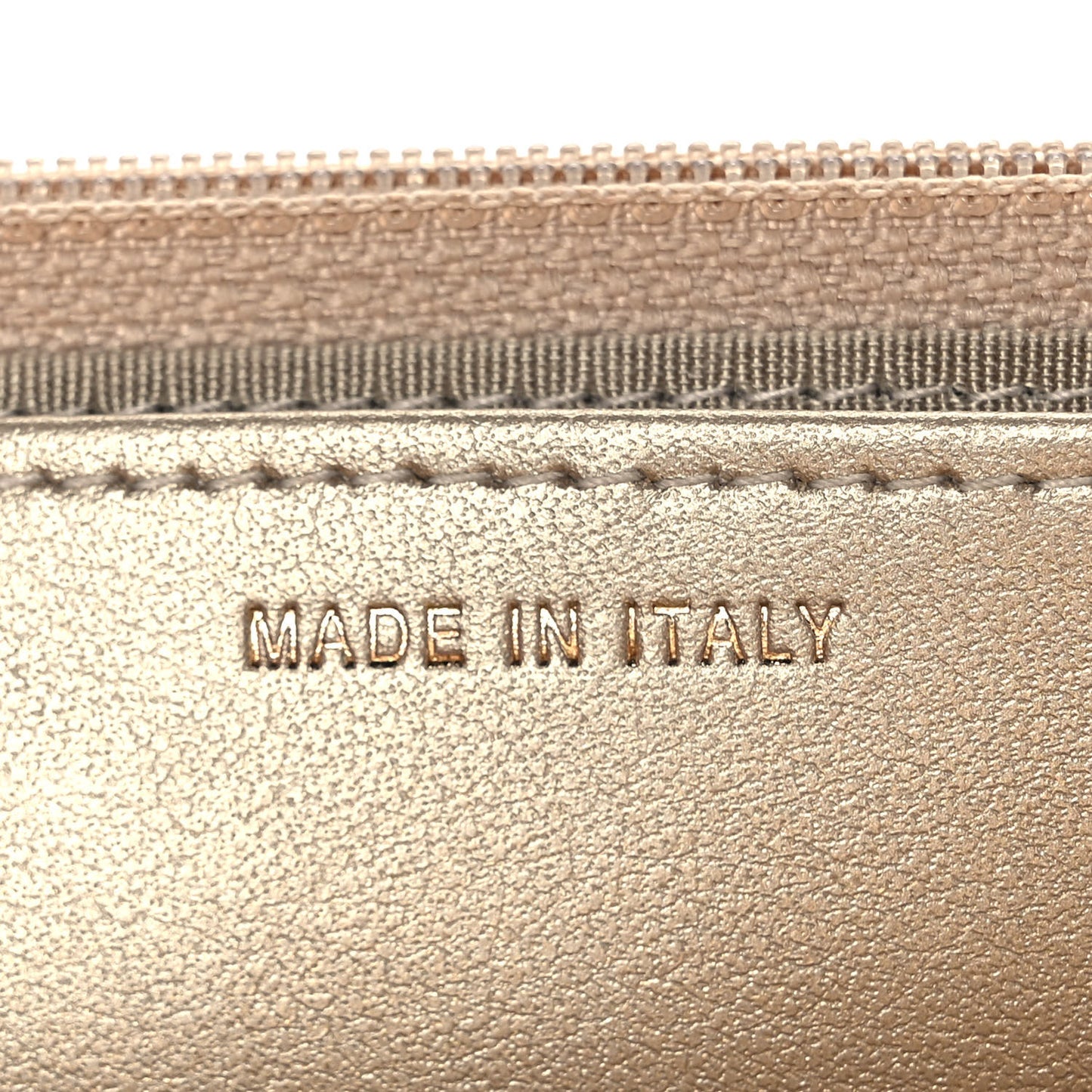 Metallic Lambskin Quilted Trendy CC Wallet On Chain WOC Gold