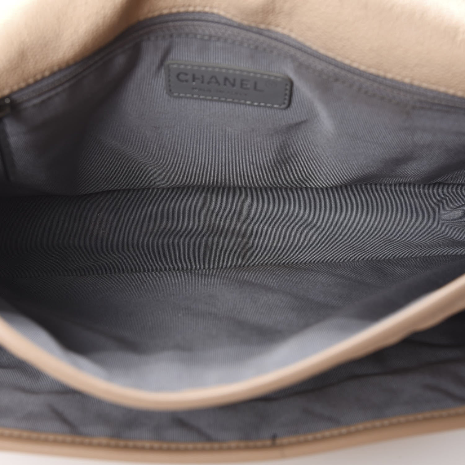 Chanel Caviar Quilted Large French Riviera Flap Beige 5 of 10