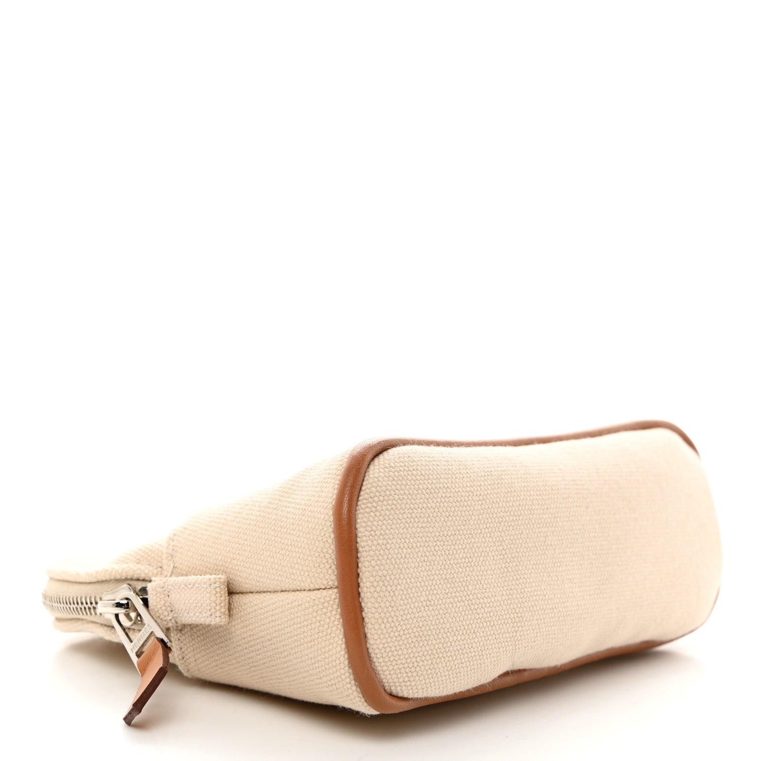 Hermes Cotton Canvas Mini Mini Bolide Travel Cosmetic Pouch Natural 4 of 7